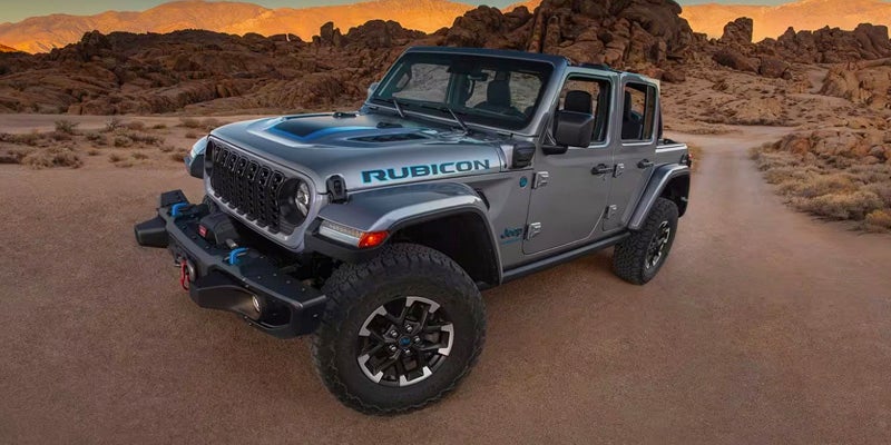 A 2024 Jeep Wrangler off-roading near Pleasanton, TX 