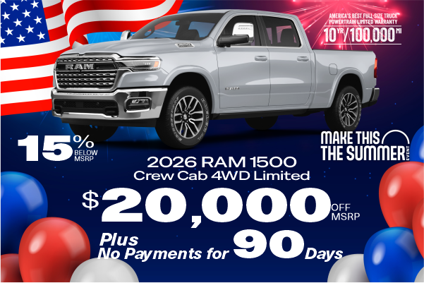 $12,395 Off MSRP 2026 Ram 1500